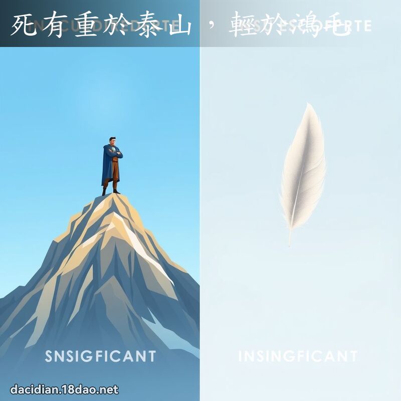 死有重於泰山，輕於鴻毛 - 國語大辭典配圖