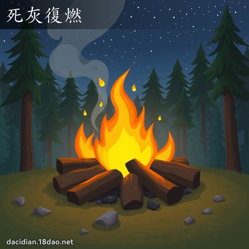 死灰復燃 - 國語大辭典配圖