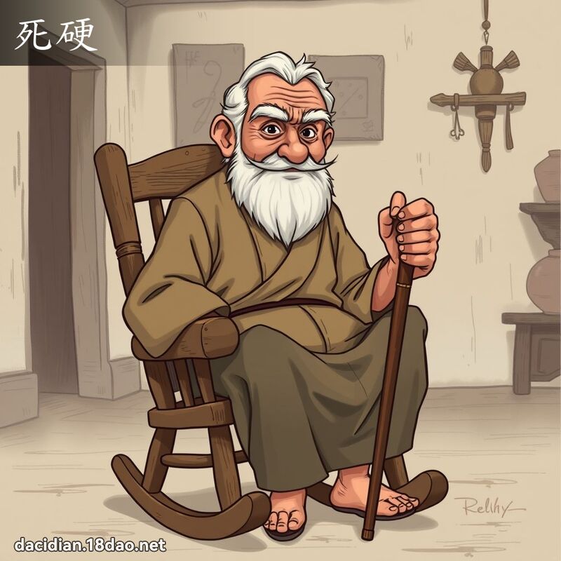 死硬 - 國語大辭典配圖