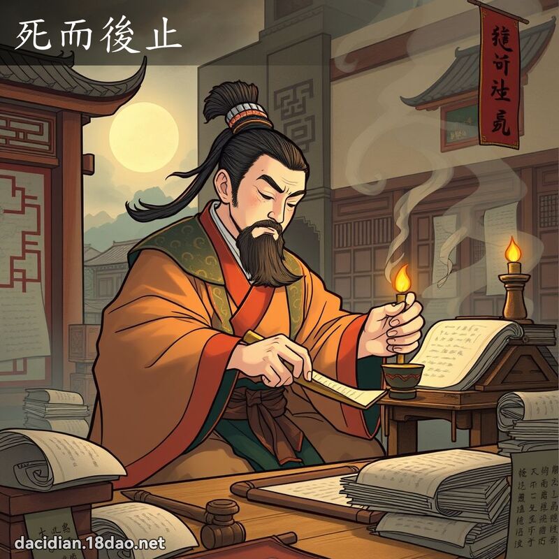 死而後止 - 國語大辭典配圖