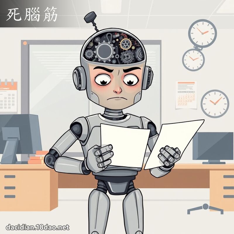 死腦筋 - 國語大辭典配圖