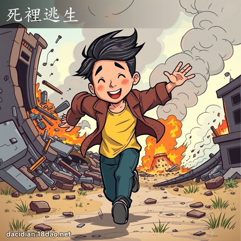 死里逃生 - 国语大辞典配图