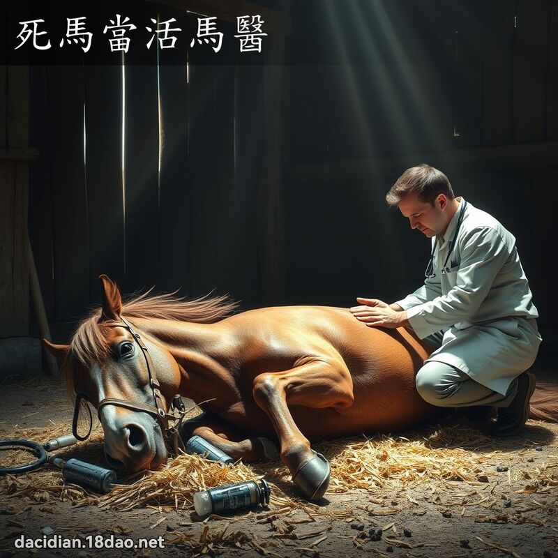 死馬當活馬醫 - 國語大辭典配圖