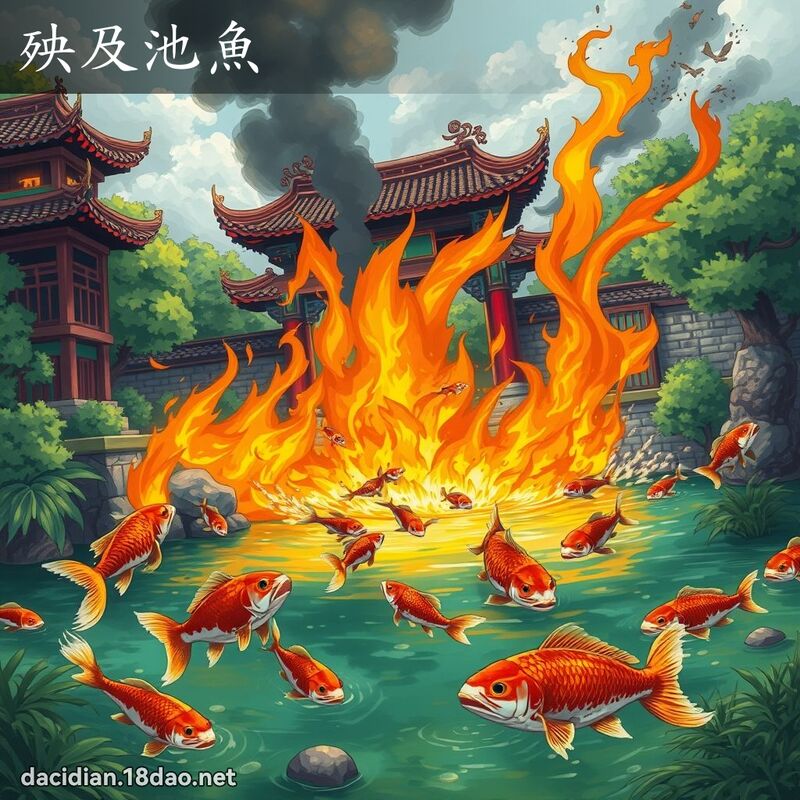 殃及池鱼 - 国语大辞典配图