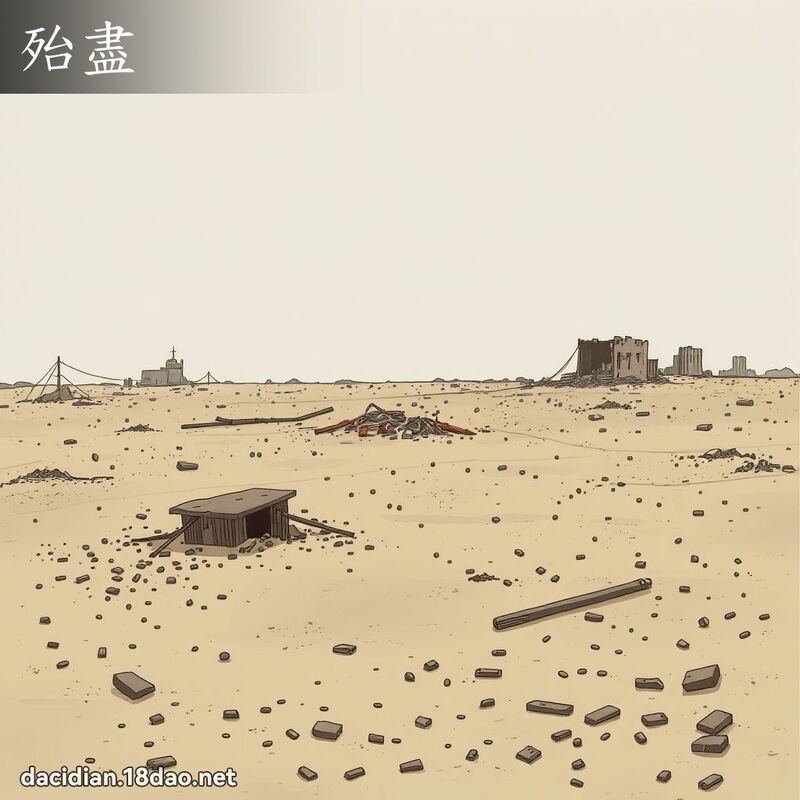 殆盡 - 國語大辭典配圖