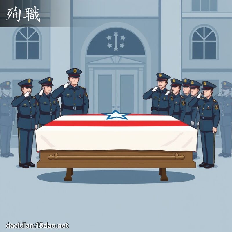 殉職 - 國語大辭典配圖
