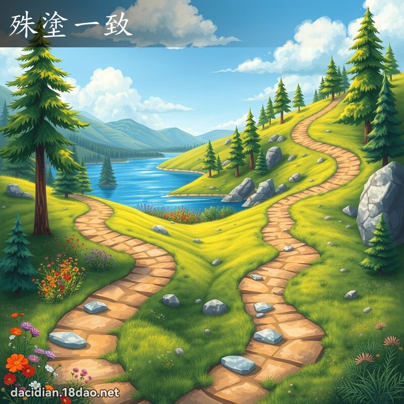 殊塗一致 - 國語大辭典配圖
