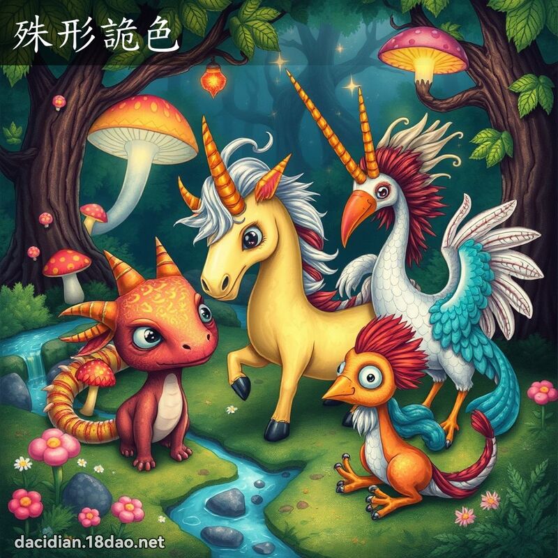 殊形詭色 - 國語大辭典配圖
