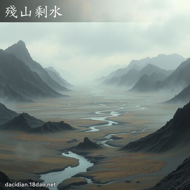 殘山剩水 - 國語大辭典配圖