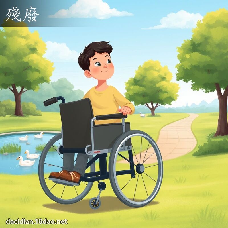 殘廢 - 國語大辭典配圖