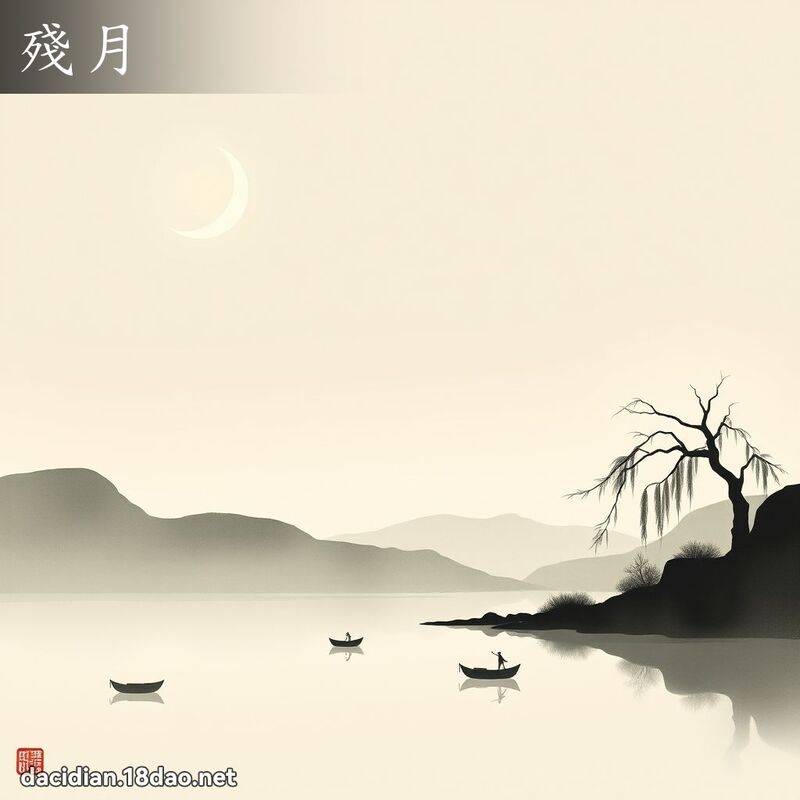 殘月 - 國語大辭典配圖