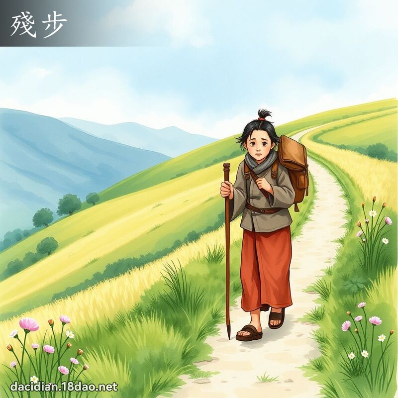殘步 - 國語大辭典配圖