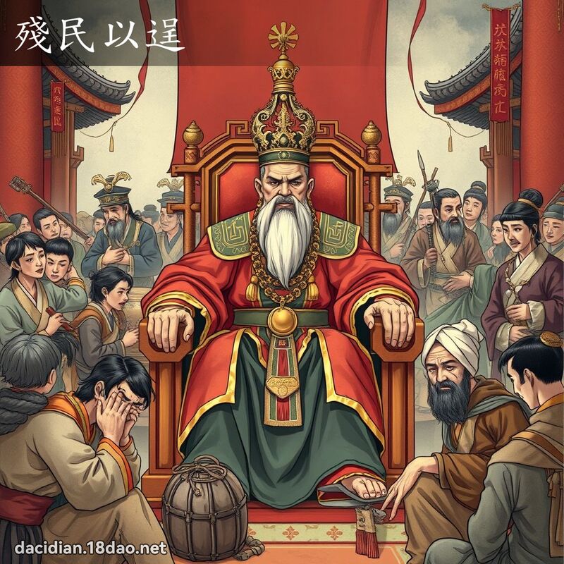 殘民以逞 - 國語大辭典配圖