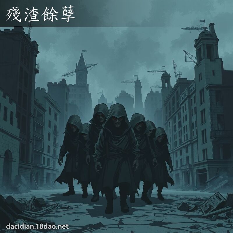 殘渣餘孽 - 國語大辭典配圖