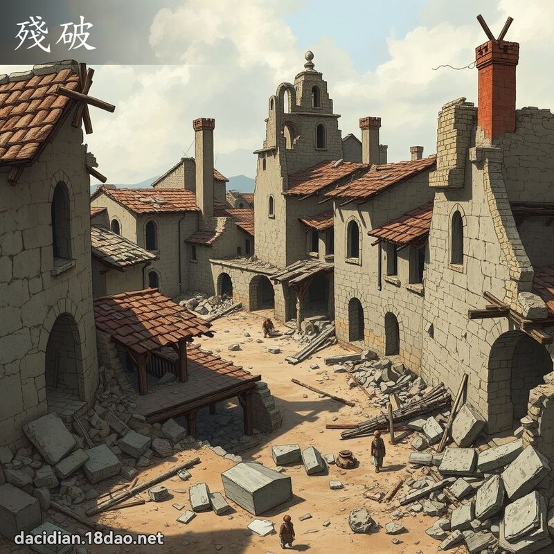 殘破 - 國語大辭典配圖
