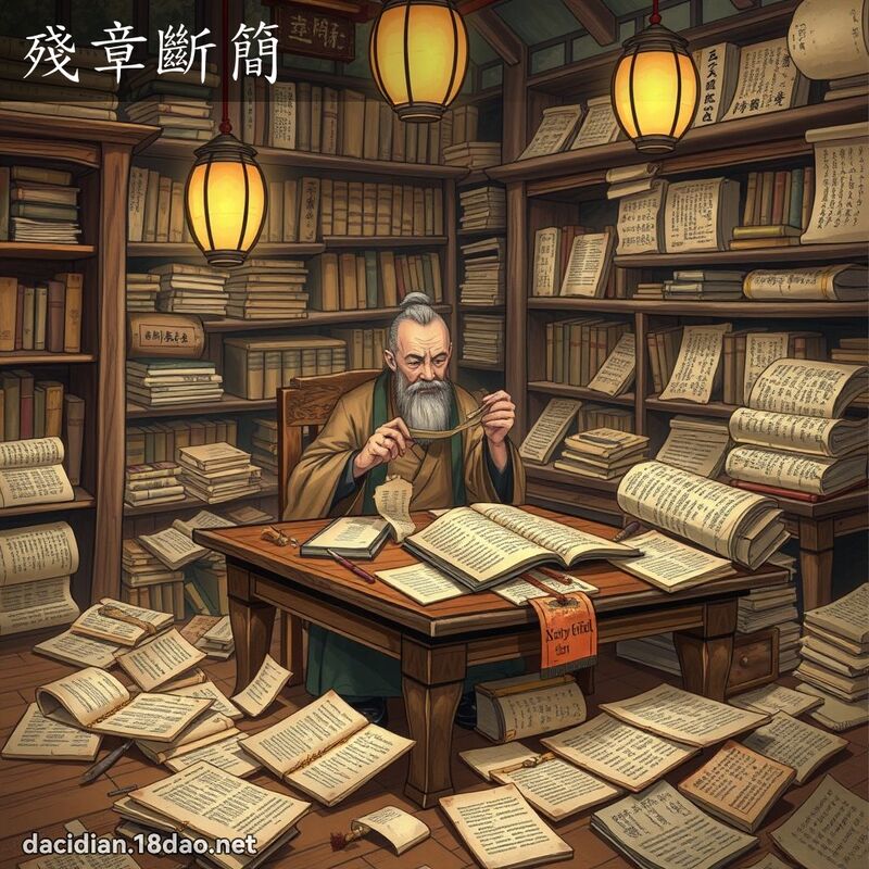 殘章斷簡 - 國語大辭典配圖