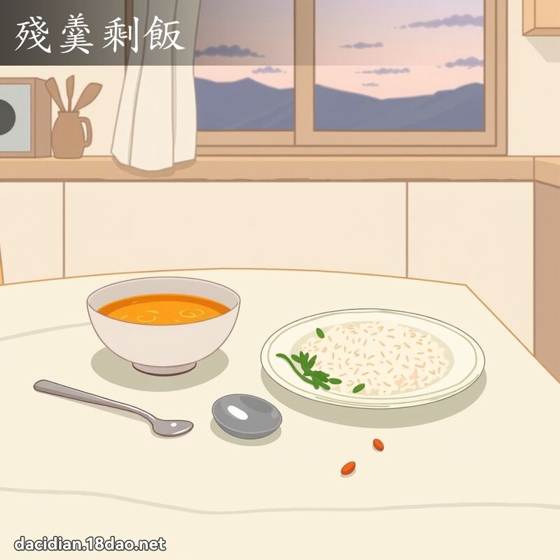 殘羹剩飯 - 國語大辭典配圖