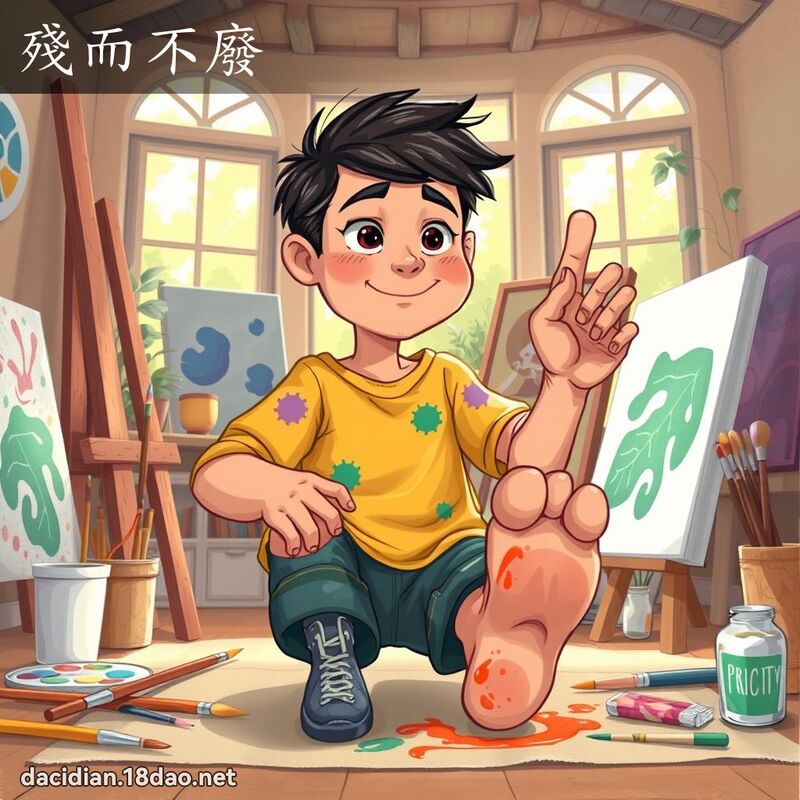 殘而不廢 - 國語大辭典配圖