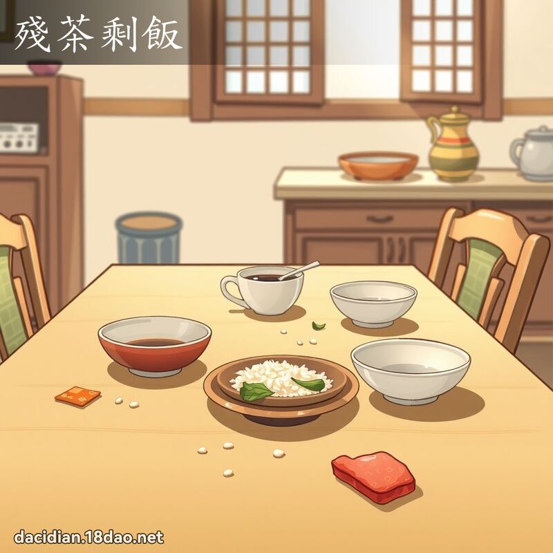 殘茶剩飯 - 國語大辭典配圖