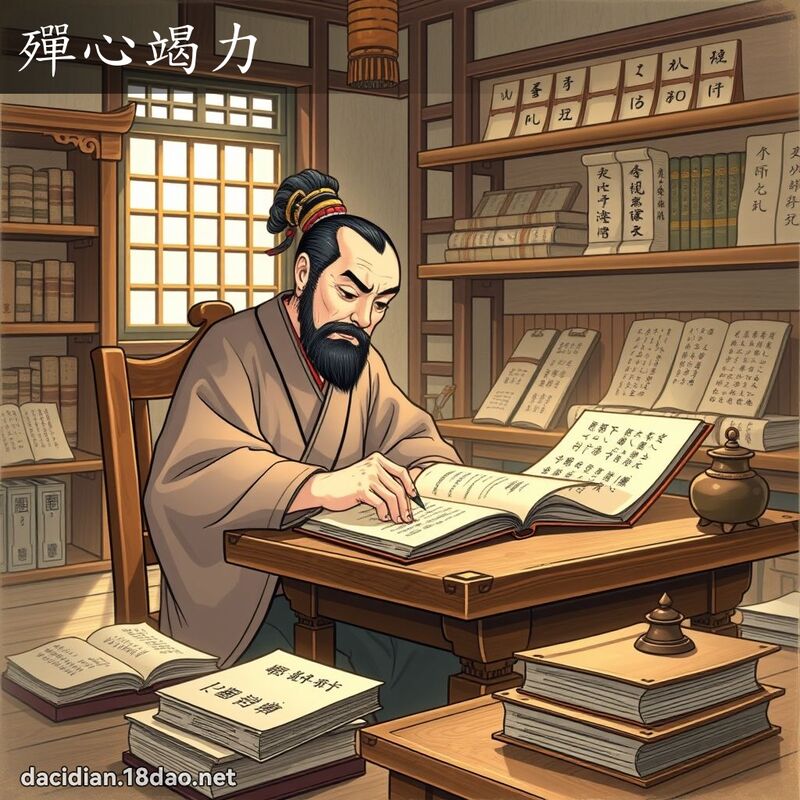 殫心竭力 - 国语大辞典配图
