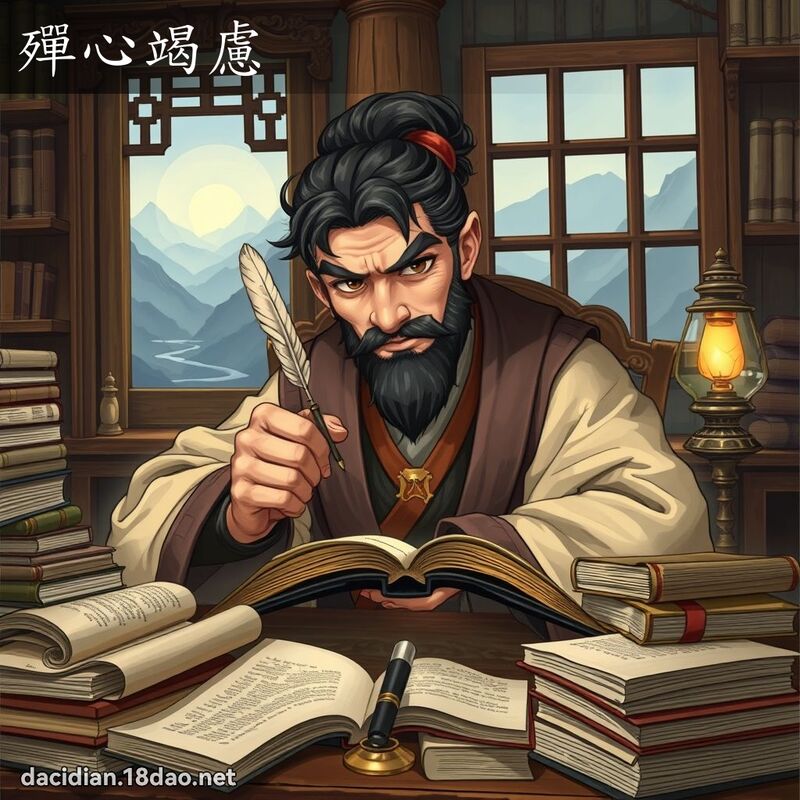 殫心竭慮 - 國語大辭典配圖