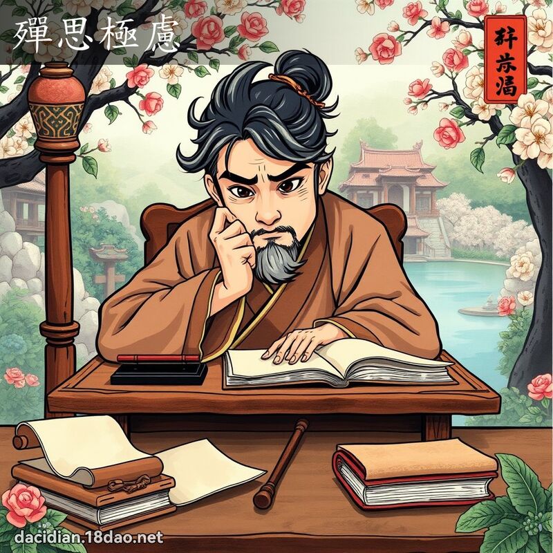 殫思極慮 - 國語大辭典配圖