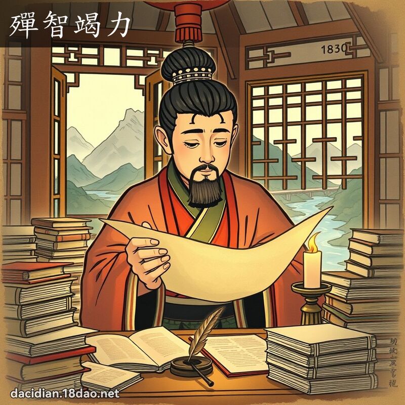 殫智竭力 - 國語大辭典配圖