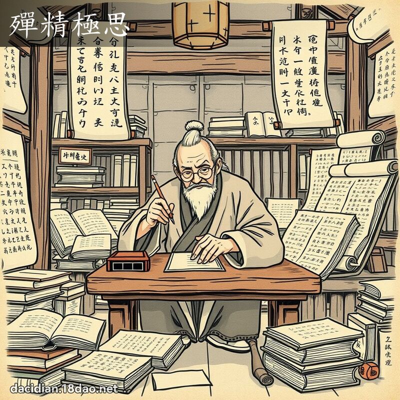 殫精极思 - 国语大辞典配图