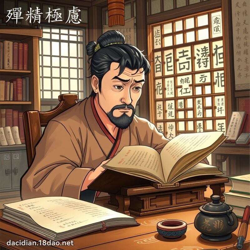 殫精极虑 - 国语大辞典配图