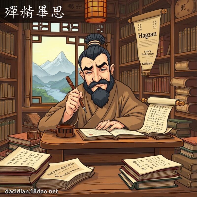 殫精毕思 - 国语大辞典配图