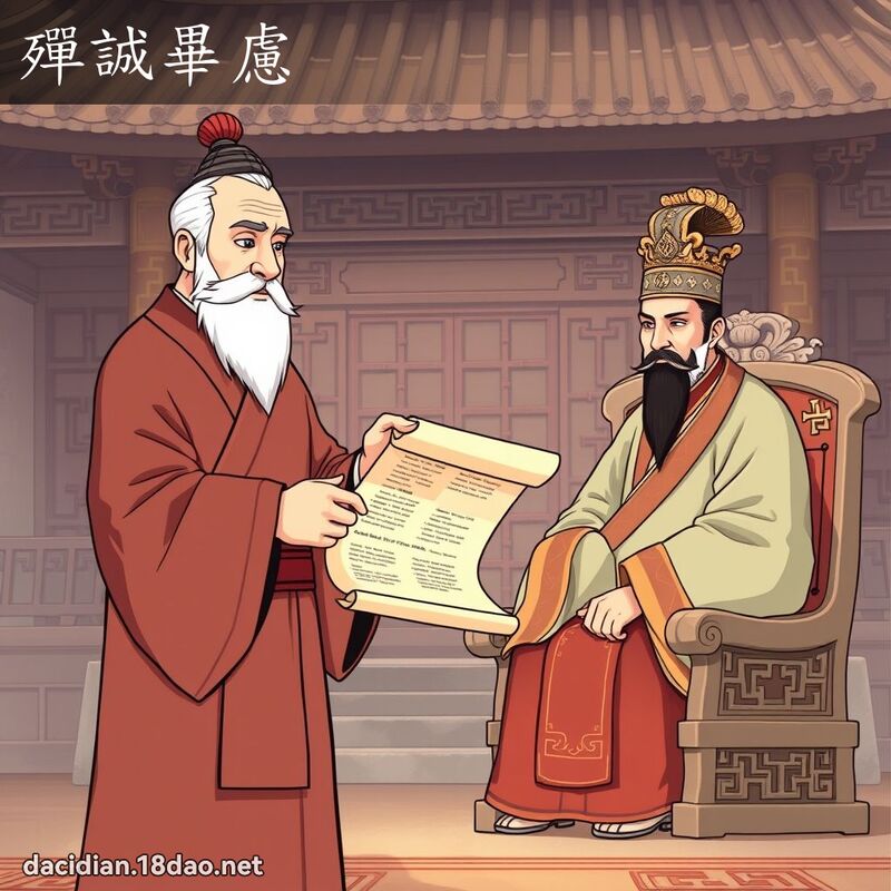殫誠畢慮 - 國語大辭典配圖