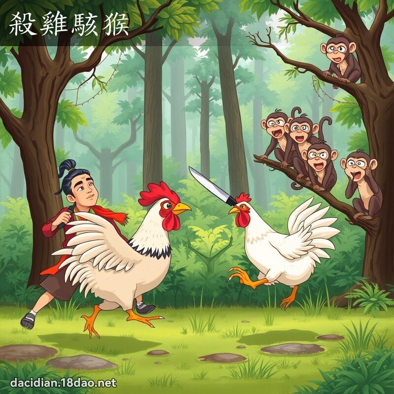 殺雞駭猴 - 國語大辭典配圖