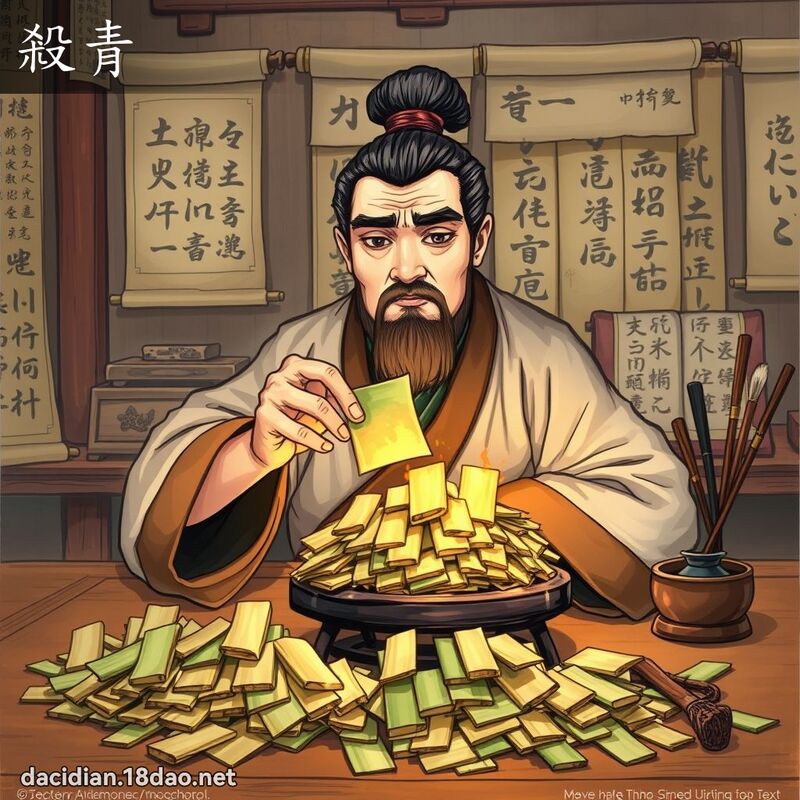 殺青 - 國語大辭典配圖