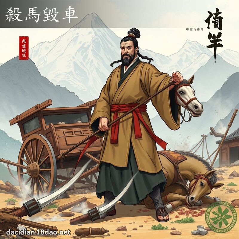 殺馬毀車 - 國語大辭典配圖
