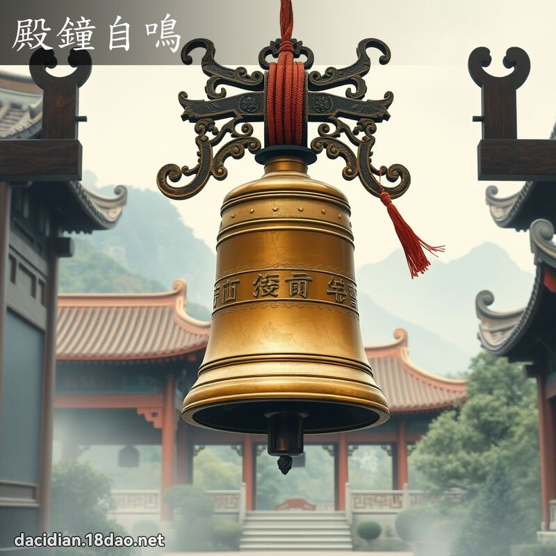 殿鐘自鳴 - 國語大辭典配圖