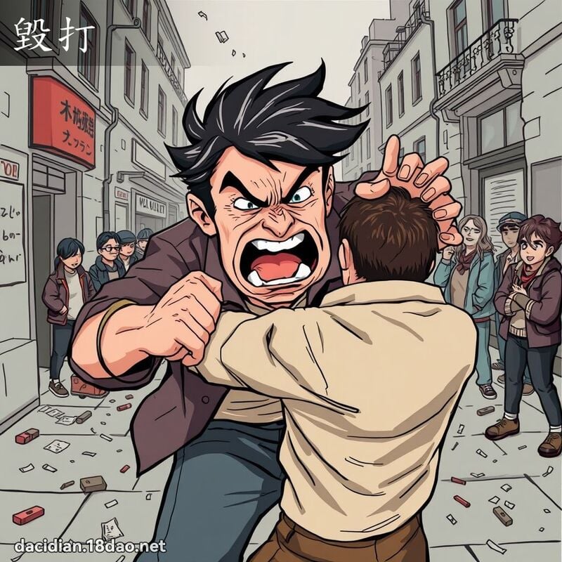 毀打 - 國語大辭典配圖