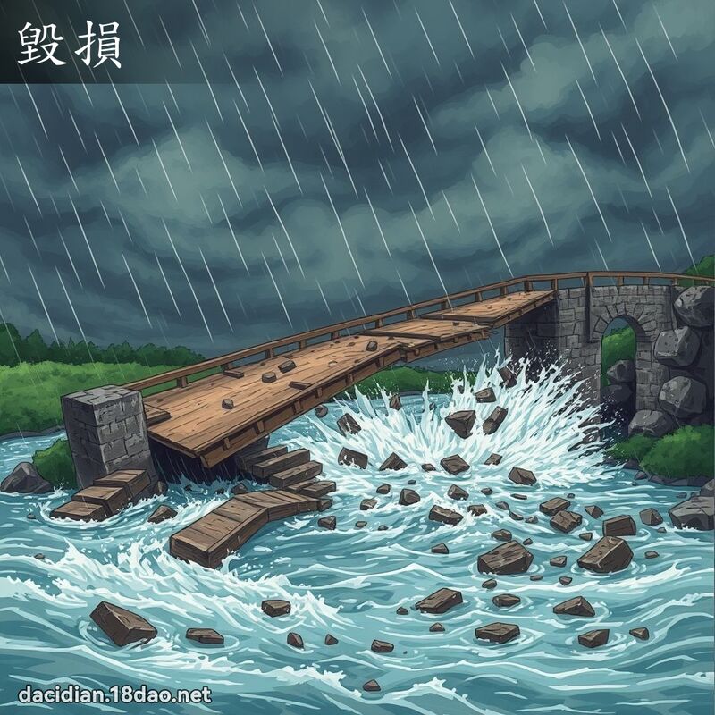 毁损 - 国语大辞典配图