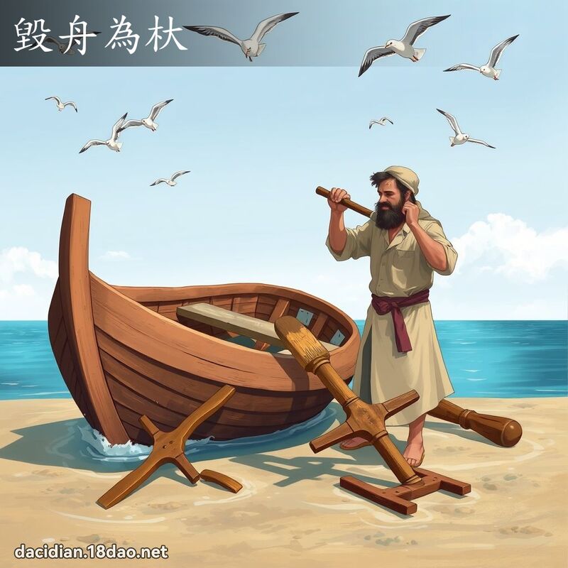 毁舟为杕 - 国语大辞典配图