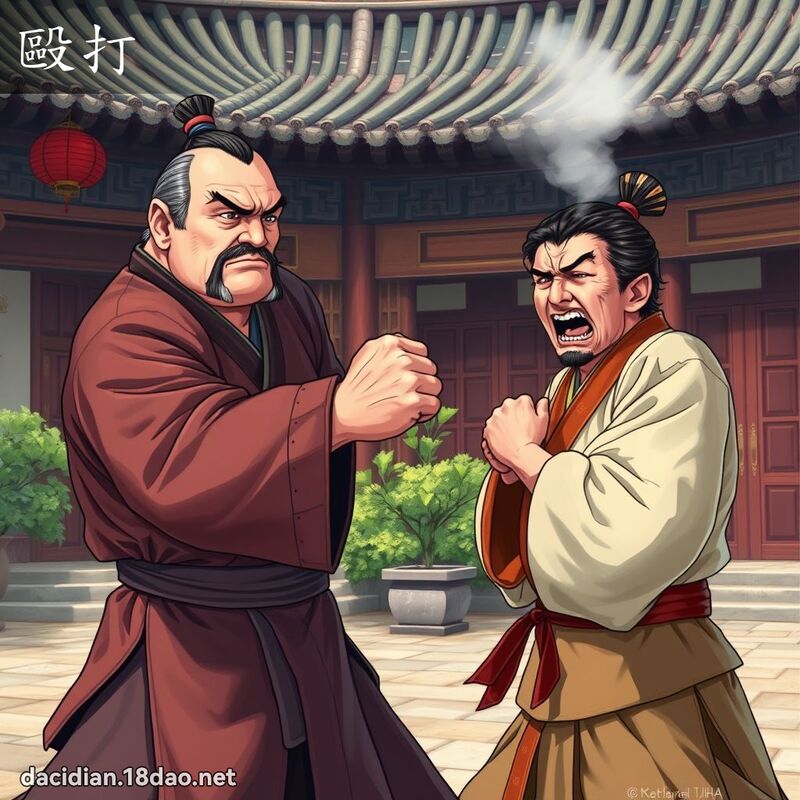 毆打 - 國語大辭典配圖