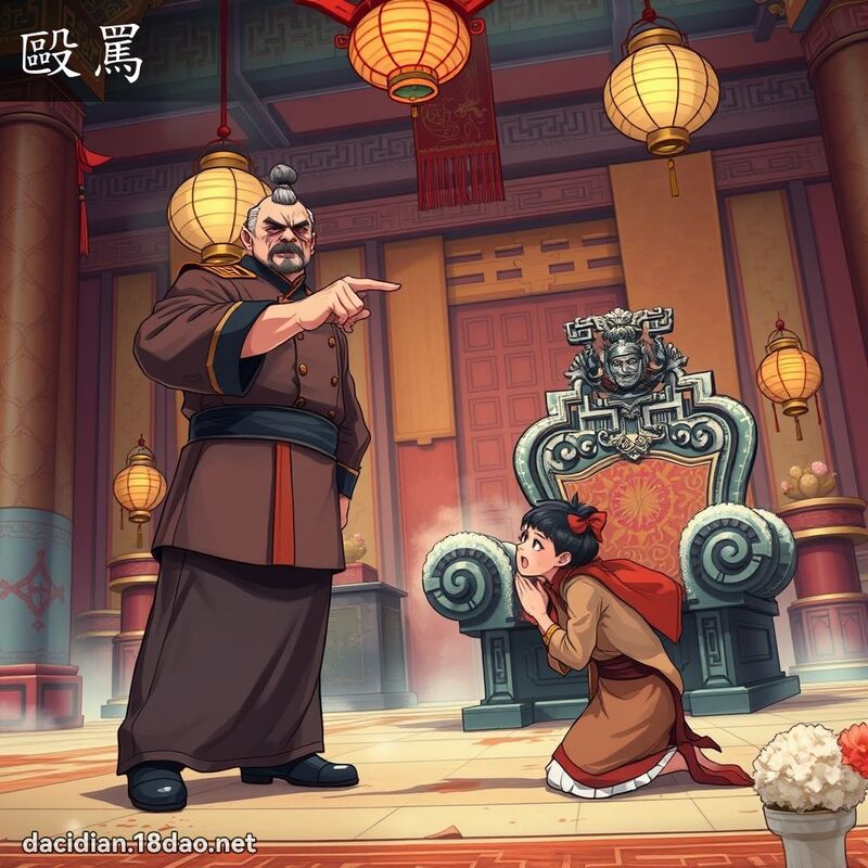 殴骂 - 国语大辞典配图