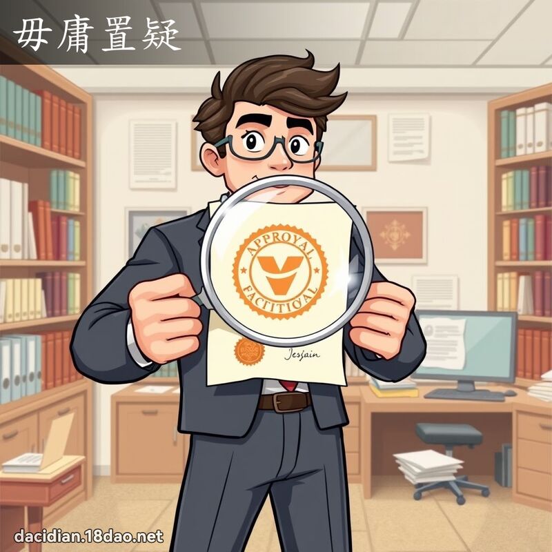 毋庸置疑 - 國語大辭典配圖