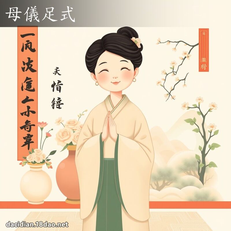 母仪足式 - 国语大辞典配图
