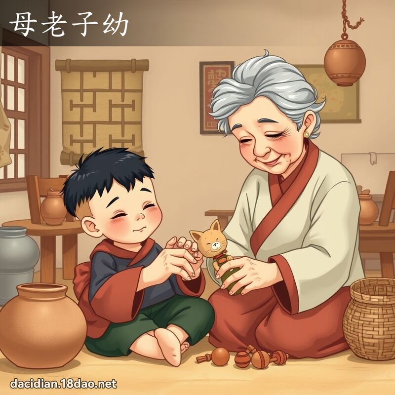 母老子幼 - 国语大辞典配图