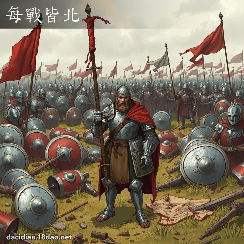 每戰皆北 - 國語大辭典配圖