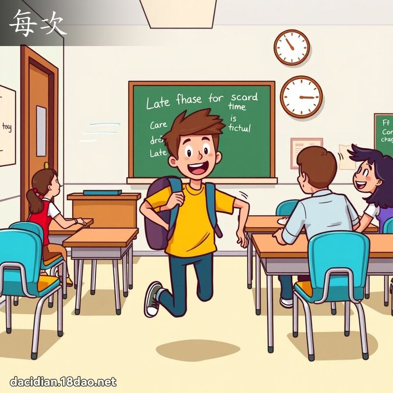 每次 - 国语大辞典配图