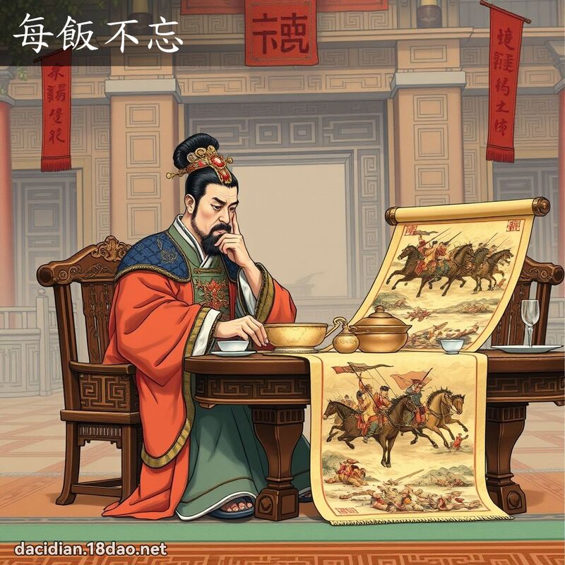 每饭不忘 - 国语大辞典配图