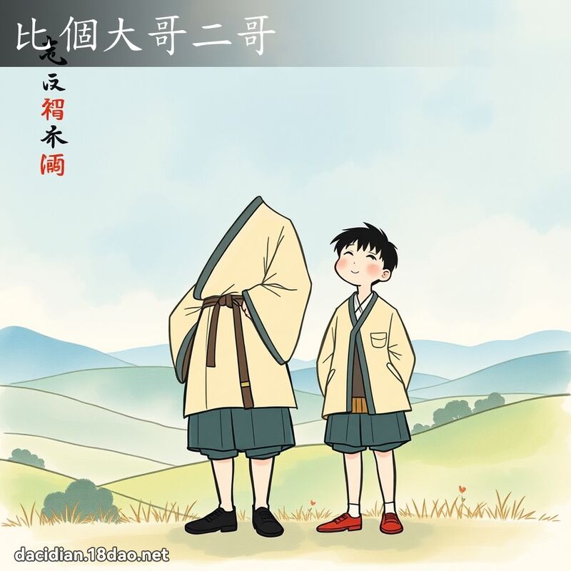 比个大哥二哥 - 国语大辞典配图