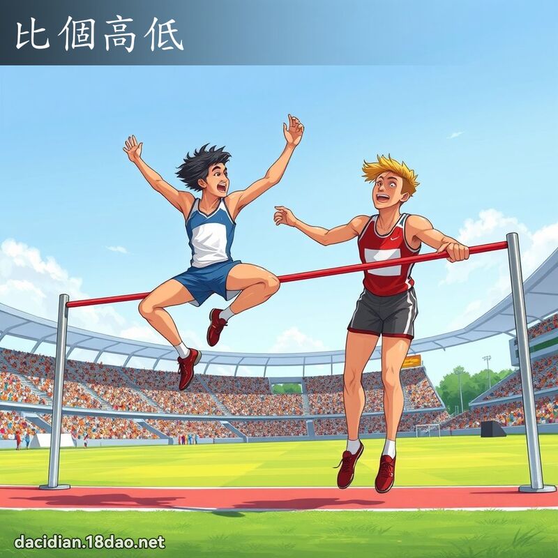 比个高低 - 国语大辞典配图