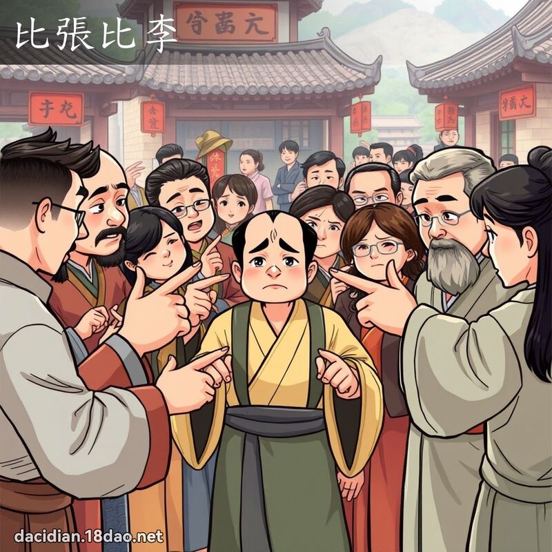 比張比李 - 國語大辭典配圖