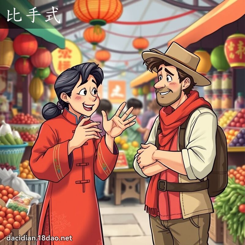 比手式 - 國語大辭典配圖